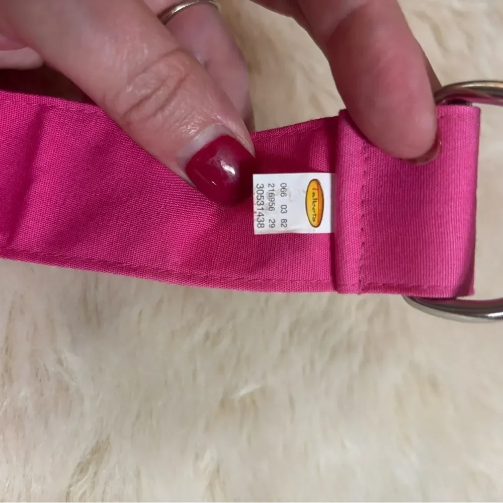 Talbots Fuchsia Belt with Palm Embroidery